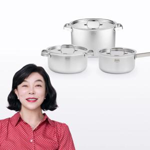 [19시라이브][최종229,800원]무연마제 통5중 냄비 3종세트 (16+20+곰솥H24)