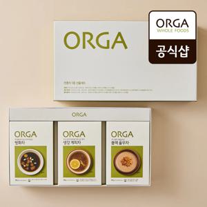 [쇼핑백동봉] ORGA 전통차 3종 선물세트 (24포)