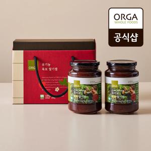 ORGA 마이스터 유기농 육보 딸기잼 선물세트 (600gX2개입)