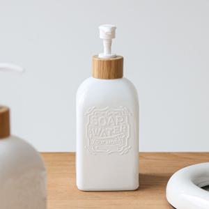 SOAP WATER 유리 주방세제 디스펜서 핸드워시 물비누 펌프 리필용기 430ml