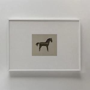말액자 Horse 포스터 화이트 알루미늄액자 세트