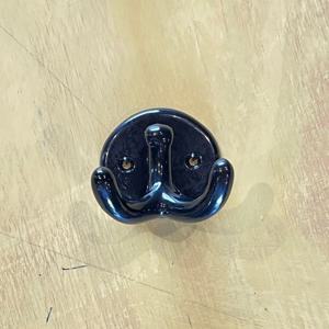70s Italy Memphis Black Twist Wall Hook