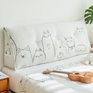 [해외] 북유럽 귀여운 고양이 침대 헤드쿠션 등받이쿠션 허리 쇼파 대형 등쿠션 4size