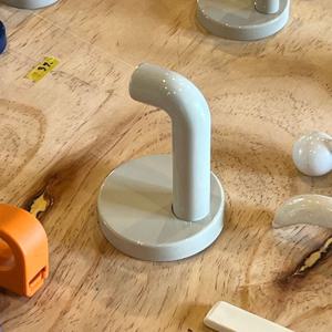 70s Italy Minimalist White Round Wall Hook