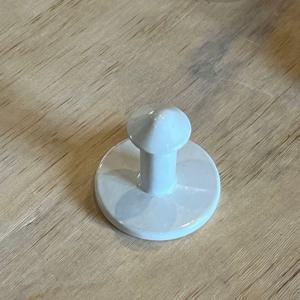 70s Italy Space Age White Pyramid Wall Hook