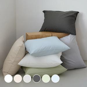 레스트 워싱 오가닉 60수 면 2겹 자루 베개커버 50x70 6colors