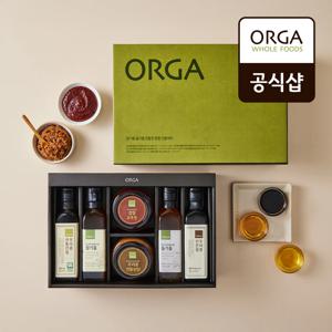 ORGA 국산 참기름 들기름 전통장 혼합 선물세트