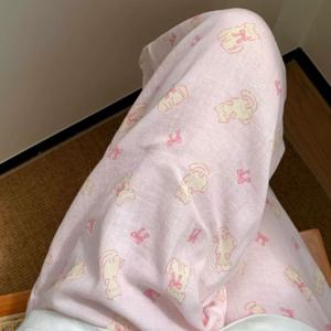 롱 팬츠 순면 밀크 야옹이 사계절 잠옷 1color