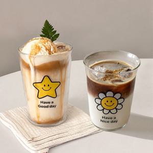 스마일 홈카페 아이스컵(2type) 선물 유리컵