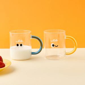 NEW 콩알이 내열유리 손잡이 유리잔 2P세트 400ml