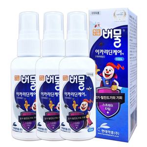 버물 이카리딘케어 액 60ml X 3개 모기기피제