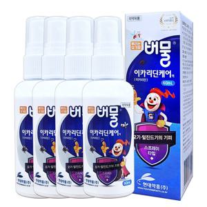 버물 이카리딘케어 액 60ml X 4개 모기기피제