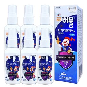 버물 이카리딘케어 액 60ml X 6개 모기기피제