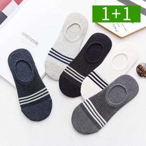 1+1 5켤레세트 남성 페이크삭스 덧신양말 벗겨짐방지 실리콘