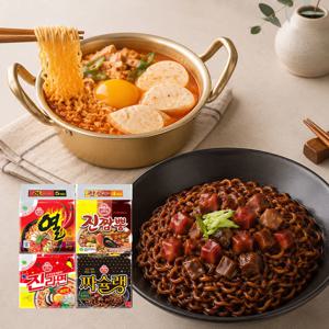 라면 베스트팩 총 19개입 (진라면 매운맛 5 + 진짬뽕 4 + 짜슐랭 5+열라면 5)