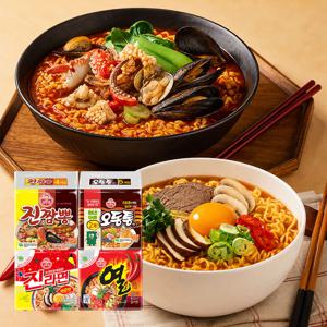 라면 맵부심 세트 총 19개입 (진라면 매운맛 5+열라면 5+진짬뽕 4+오동통면 5)