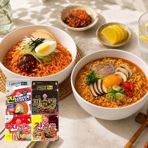라면 진진짜라 세트 총 36개입(진라면 매운맛 10+진짬뽕 8+진비빔면 8+짜슐랭 10)