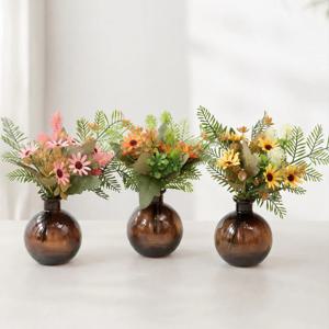 엔틱 구절초 들꽃 조화 화병 set 23x25cm 3colors 인테리어 장식 소품