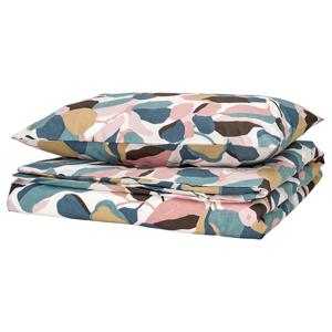 비데옥스베르 이불커버+베개커버 화이트/멀티컬러 150x200/50x80cm