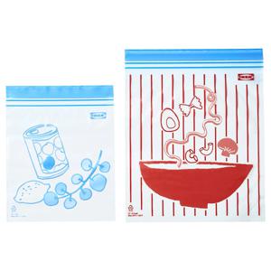 이스타드 지퍼백 2종 중소형 블루/레드 1/2L 50p