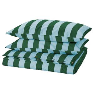 슬론회스트말 이불커버+베개커버2 라이트블루 다크그린/스트라이프 200x230/50x80cm