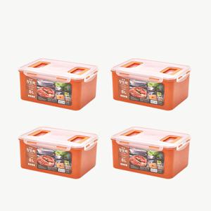 황토락 진공밀폐 김치통 6호(중)-8L 4P