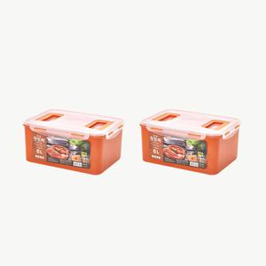 황토락 진공밀폐 김치통 6호(중)-8L 2P