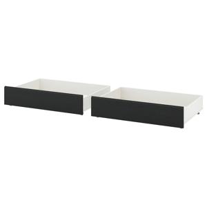 포겔피엘레트 침대 밑 수납상자2입 블랙 참나무무늬 200cm