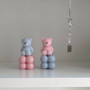 선물포장/미니 곰돌이 캔들 9color 향초 오브제 인테리어 소품 생일 퇴사 선물