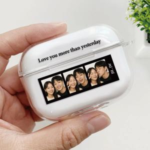 사진 넣는 커스텀 투명 에어팟 프로 버즈 케이스 커플 선물 맞춤 제작