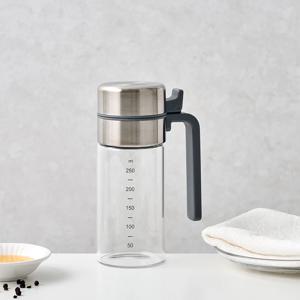 내열유리 스텐뚜껑 양념오일병 300ml 그레이