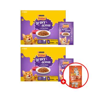 프리스키 주식파우치 그레이비 튜나 70g 24팩+파티믹스 60g 1봉증정