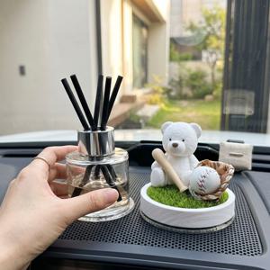 야구베어 리드디퓨저세트 50ml 비치형 차량용 석고 방향제 새차선물 인테리어소품 집들이선물
