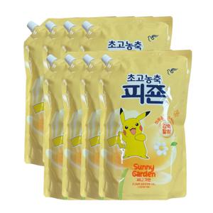 초고농축 피죤 강력탈취 오리지널 섬유유연제 써니가든 리필 1.6L x 8개(1박스)