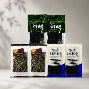 소멸치 200g+중멸치200g+미역90g*2봉+다시마60g*2봉