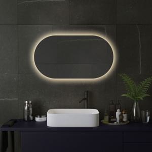 LED 타원형 거울 맞춤 제작거울 간접조명 스위치형 직타원 가로 500x800