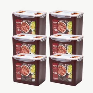 코코아락 진공밀폐 김치통 6호(특대)-16L 6P