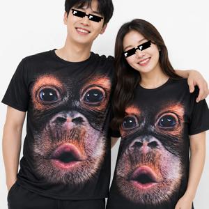 귀여운 고릴라 티셔츠 홈웨어 잠옷 반티 파티룩 촬영소품 쓸데없는 웃긴 선물 3type