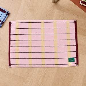 STF 멀티체크 타월발매트 PINK 45X65cm