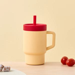 안심실리콘 마이퍼스트 빨대 텀블러 YELLOW 260ML 여분빨대1개추가