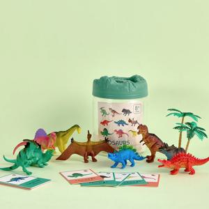 키즈다이노 공룡피규어 세트S 공룡9P+나무1P+카드9종+보관통