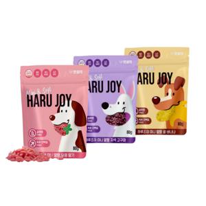 하루조이 미니말랑 파우치 저칼로리 노즈워크 훈련 강아지 간식 (바나나/고구마/딸기) 80g