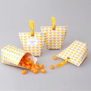 미니 선물 패턴 포장 상자 5디자인 5개세트 고급 DIY 접이식 답례품 쿠키 양말