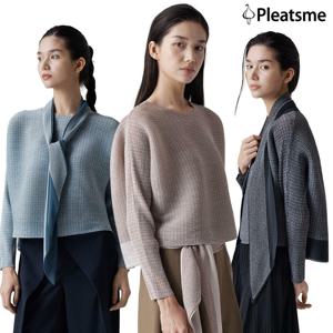 최신상 26FW 플리츠미 시그니처 스카프 블라우스