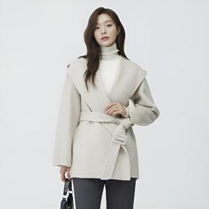 플라스틱아일랜드 [역시즌] 알파카 블렌디드 핸드메이드 후드 자켓 (PR4HJ062)