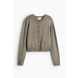H&M 파인니트 가디건 라이트 카키 그린 0579541171