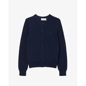 라코스테 26SS 여성  라이트 코튼 크루넥 가디건  AF5023-56G 166(네이비)