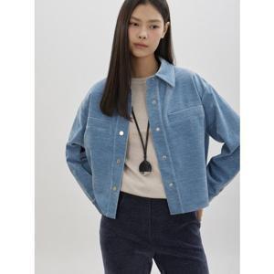 CC콜렉트 벨벳 코듀로이 크롭 셔츠_C261MSC010