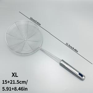 스테인리스 스틸 구멍 뚫린 국자형 체ồng, 국수 거름용 및 튀긴 음식 여과용, 오일팬 전골 체ồng, 보온 속이 빈 손잡이, 화상 방지, 미끄럼 방지, 쉬운 보관을 위한 끝부분 걸이구멍 포함, 가정 및 주방 용품 > 주방 및 다이닝 > 주방용품 및 가젯 > 조리도구 > 구멍 뚫린 국자