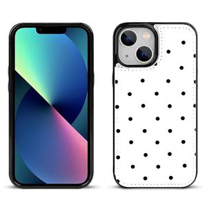 TEMU 휴대폰 케이스 - 아이폰 17 Pro 15 14 13 12 11 XS Max 호환, 폴카 도트 인조 가죽 스탠드 휴대폰 케이스 (카드 홀더 및 동전 포켓 포함), 트렌디 패션 신상, 한국 일본 스타일, 남성용 보호 커버